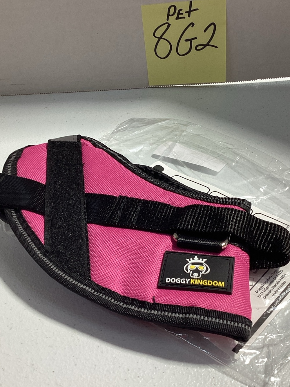 Pink Small Pet Harness with Adjustable Straps